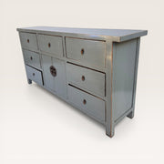 Chinese lacquered elm buffet - 7 drawers and 2 doors