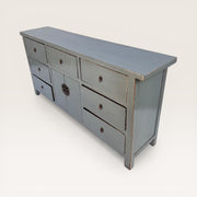 Chinese lacquered elm buffet - 7 drawers and 2 doors