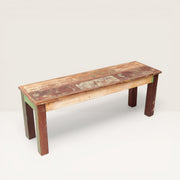 Low bench in recycled wood