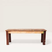 Low bench in recycled wood
