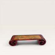 Red lacquered Chinese coffee table - 100% original