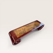 Red lacquered Chinese coffee table - 100% original