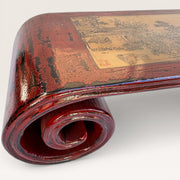 Red lacquered Chinese coffee table - 100% original