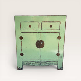 Petit meuble YUAN - vert en orme - 100% recyclé