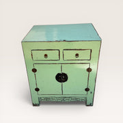 Petit meuble YUAN - vert en orme - 100% recyclé