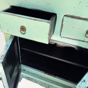 Petit meuble YUAN - vert en orme - 100% recyclé