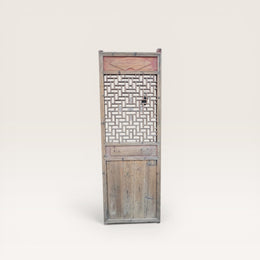 Panneau Ancien Chinois - Orme Sculpté Authentique