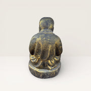 Statue Mönch Prior in Meditation – Goldener Glanz