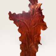 Feuille sculpté en teck 100% original
