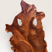 Feuille sculpté en teck 100% original