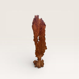 Blatt aus 100% originalem Teakholz geschnitzt