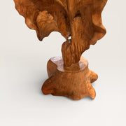 Blatt aus 100% originalem Teakholz geschnitzt