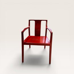Fauteuil Chinois Nacré Rouge — Design Contemporain