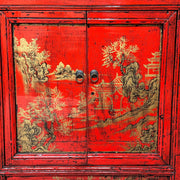 Großes chinesisches rotes Lackbuffet