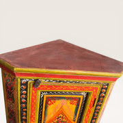 Original painted wooden corner cabinet