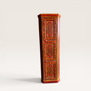 Originaler bemalter Eckschrank aus Holz-3