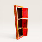 Originaler bemalter Eckschrank aus Holz-3