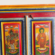 Tibetischer bemalter Holzschrank — Gottheiten & Bodhisattvas