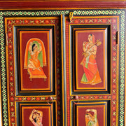 Bemalte Holzschatulle – Tänzerinnen & Hofmusiker Rajasthan