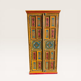 Painted Tibetan cabinet — Floral medallions 6