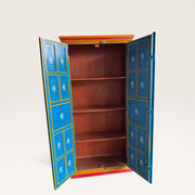 Bemalter tibetischer Holzschrank — Blumenmedaillons 6