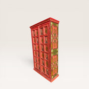 Hand-painted wooden cabinet — Interlacing & Flowers Rajasthan 2