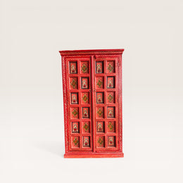 Handbemalter Holzschrank – Ranken & Blumen Rajasthan 2