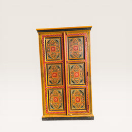 Tibetischer bemalter Holzschrank — Lotus