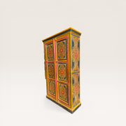 Tibetischer bemalter Holzschrank — Lotus