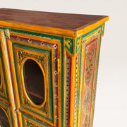 Painted wooden Tibetan display case — Floral decor