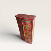Large painted wooden wardrobe — Floral decor 1