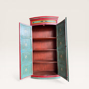 Large painted wooden wardrobe — Floral decor 1
