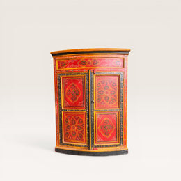 Painted wooden Tibetan cabinet — Carmine red