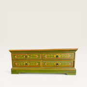 Tibetan painted wood coffee table chest