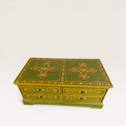 Tibetan painted wood coffee table chest