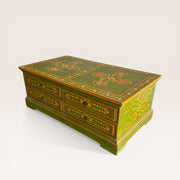 Tibetan painted wood coffee table chest