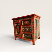 Petite commode tibétaine peinte