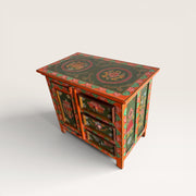 Petite commode tibétaine peinte