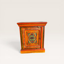 Painted solid wood bedside table