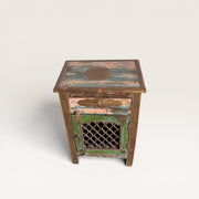Antique Indian wooden bedside table