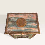 Antique Indian wooden bedside table
