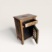 Antique Indian wooden bedside table