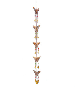 Carillon chaine grand papillon - cuivre
