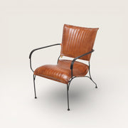 leather and metal chair - Retro