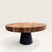 Round dining table - recycled wood