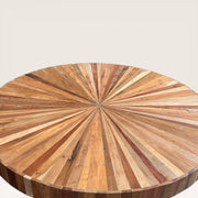 Round dining table - recycled wood