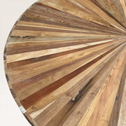 Round dining table - recycled wood