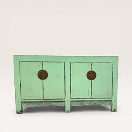 Commode en orme recyclé - frise sculptée