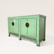 Commode en orme recyclé - frise sculptée