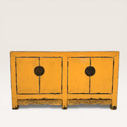 Commode en orme recyclé - frise sculptée